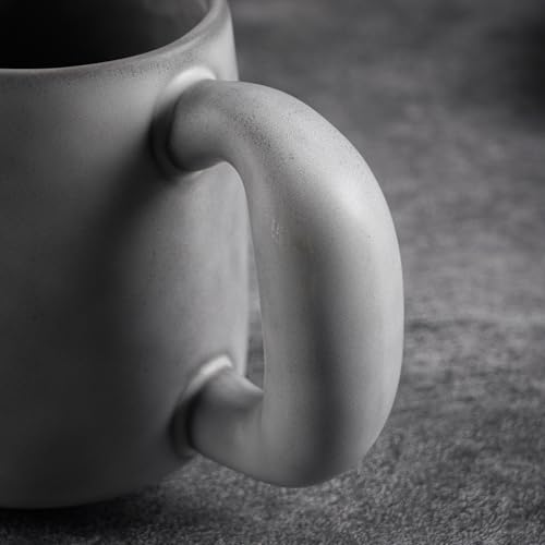 Juego de 2 mugs cerámicos grandes Uaral 20oz Gris oscuro miniatura 5
