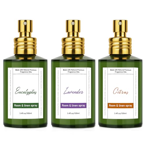 3-Pack Natural Essential Oil Room Sprays