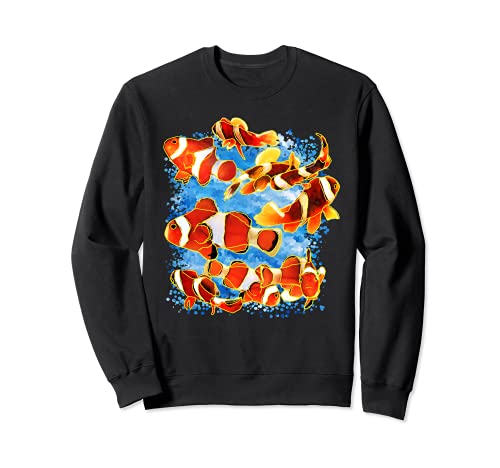 Poisson clown Design Poisson d'aquarium d'eau de mer Poisson Sweatshirt