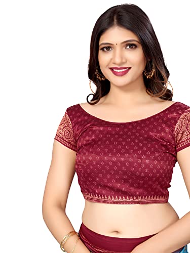 SIRIL Women's Printed Silk Saree with Blouse