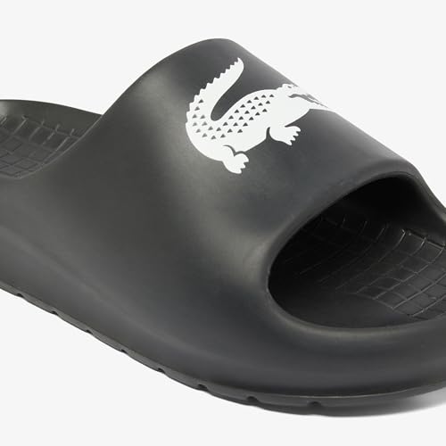 Image of Lacoste Men's Serve Slide 2.0 Sandal, Black /White, 9