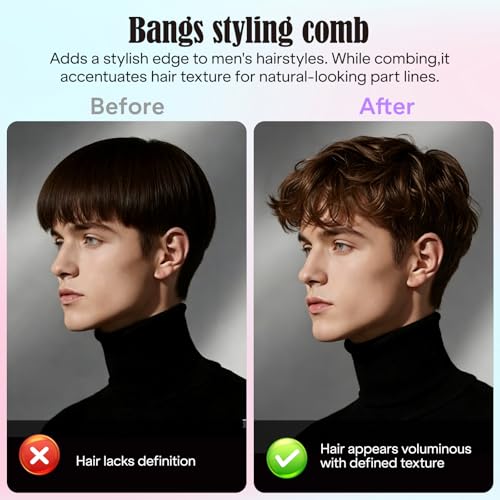 Peine para texturizar cabello con diseño plegable - 3 unidades miniatura 3