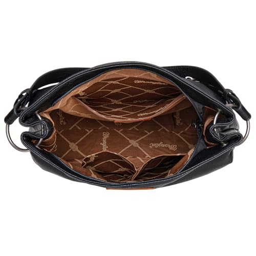 Image of Wrangler Hobo Bags for Women Vegan Leather Top Handle Shoulder Purses and Handbags