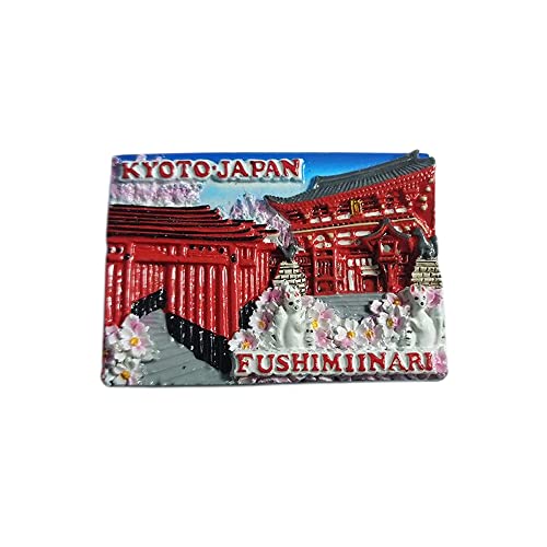 Imán decorativo Kyoto Japón 3D Fushimiinari 7.5x5.5 cm miniatura 1