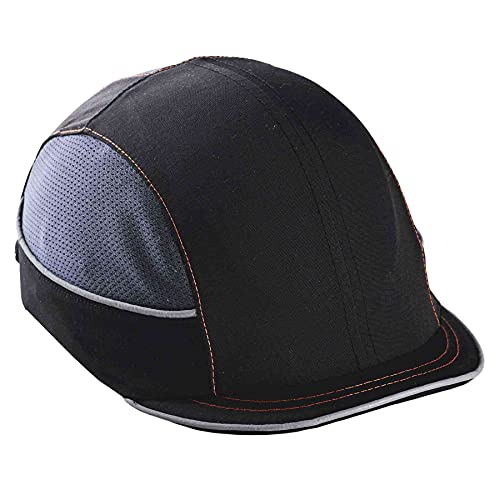 Ergodyne Safety Bump Cap, Baseball Hat Style, Comfortable Head Protection, Micro Brim, Skullerz 8950,Black, Factory