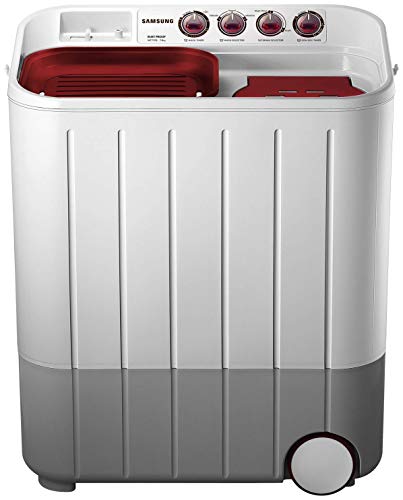 Samsung 7 Kg Inverter 3 Star Semi-Automatic Top Load Washing Machine (WT717QPNDMWXTL, Light Grey, Double storm technology)