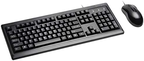Kensington Mouse-in-a-Box and Keyboard Wired USB Desktop Set (K72436AM), Black