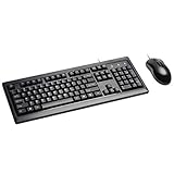 Kensington Mouse-in-a-Box and Keyboard Wired USB Desktop Set (K72436AM), Black