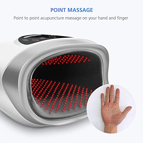 Comfier Cordless Hand Massager Machine, Hand Massage With Heat Provides Compression 3 Modes & 3 Levels Pressure, Hand Massage For Arthritis,Carpal Tunnel,Finger To Wrist(Silver),Gifts For Men #TOP2