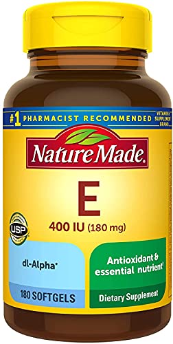 Vitamínicos, Nature Made | Vitamina E | 180 mg (400 UI) | 180 cápsulas blandas