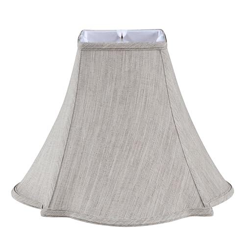 Image of Aspen Creative 34012 Handsewn Pagoda Spider Lamp Shade in Taupe Linen Fabric (6 inch x 16 inch 12 inch)