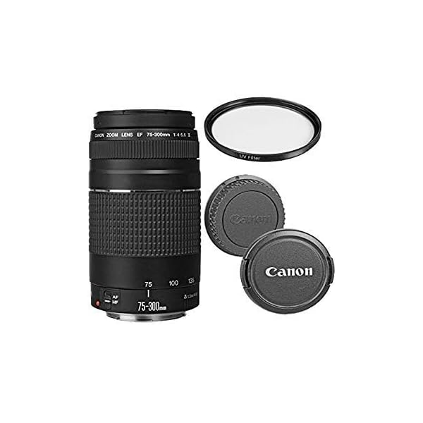 Canon EF 75-300mm f/4-5.6 III Telephoto Zoom Lens with UV Filter (Renewed)