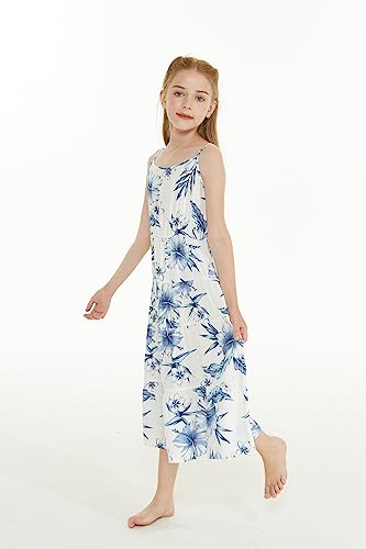 Girl Hawaiian Maxi Tiered Dress in Day Dream Bloom4