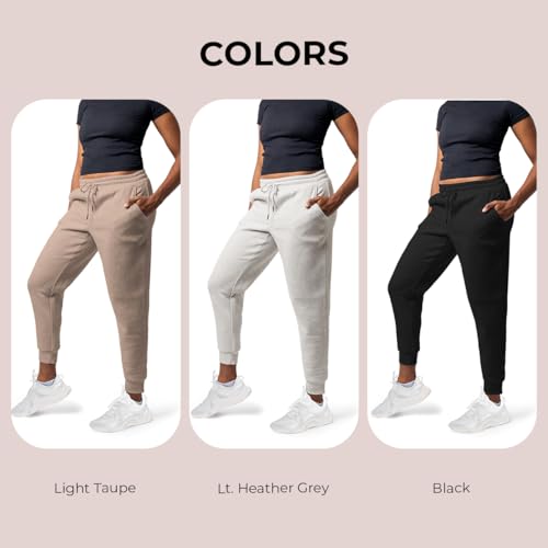 3 Pack Sweatpants Women - Womens Sweatpants with Pockets, Fleece Womens Joggers, Yoga Pants (Available in Plus)3