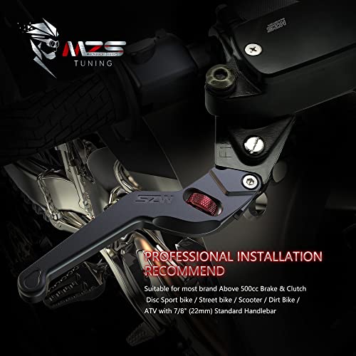 Mzs 7/8 CLUTCH MASTER CYLINDER BK 7/8 Motorcycle Levers, Hydraulic Brake Clutch Lever Set Master Cylinder Reservoir Wheel Adjustable Short Universal Black For Motorbike Street Sport Dirt Bike Scooter Atv thumb #1