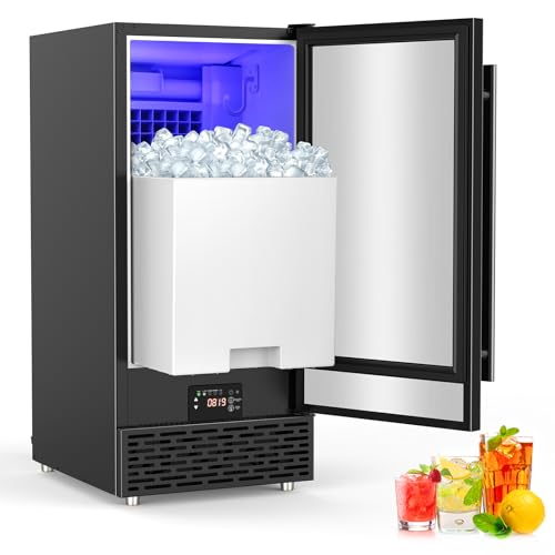 120 lbs High-Output Commercial Ice Maker Undercounter Reversible Door