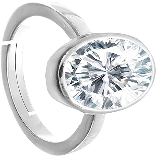 Image of PRAJAPATIS 11.00 Carat Natural White Zircon Stone Silver Adjustable Astrological Purpose Ring for Men and Women