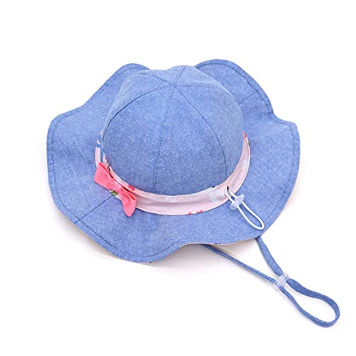 2 Pack Baby Sun Hat for Boys and Girls,Toddler Kids Summer Wide Brim Hats for Outdoor Outdoor Anti-UV4