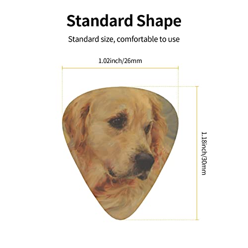 Pack de 12 médiators Golden Retriever pour guitare électrique Guitare acoustique Diverses guitares - Les Beatles, Paul McCartney, John Lennon, RIngo Starr, George Harrison Pack de 12 médiators Golden Retriever pour guitare électrique Guitare acoustique Diverses guitares – Image 4