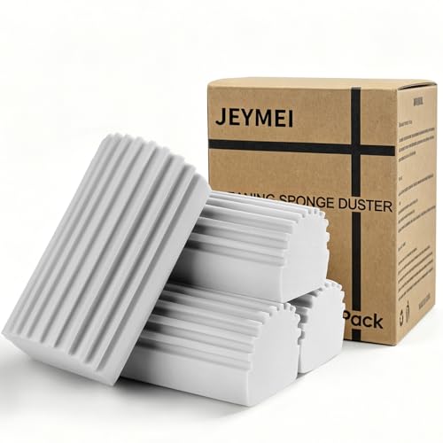 4-Pack Damp Clean Duster Sponge for Cleaning