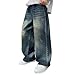 Boys Pants Size 10-12,Baggy Jeans,Kids Loose Fit Casual Straight Wide Leg Denim Pants Fashion Vintage High Waist Y2k Streetwear with Pockets Trendy Fall Lightweight Trousers Blue 12-13 Years