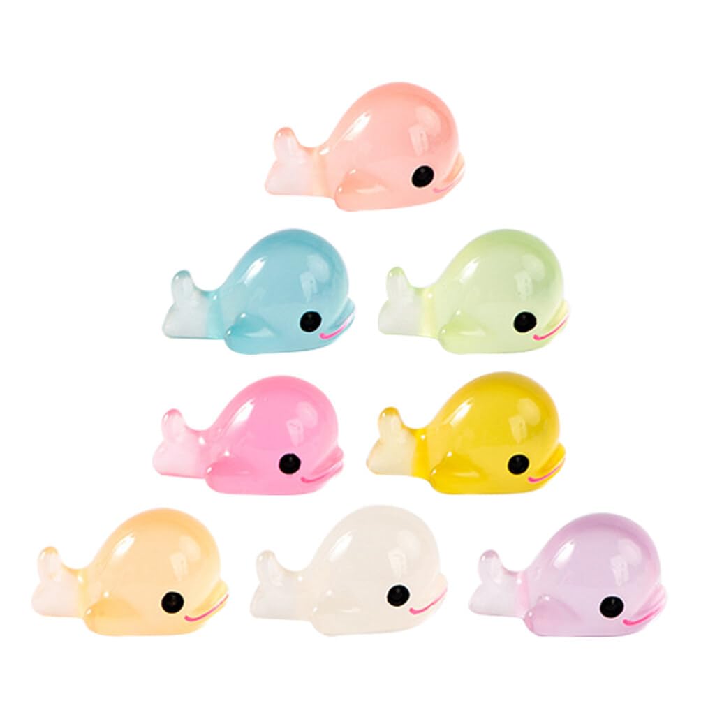 100pcs Mini Animaux en Résine, Petits Animaux Miniatures Animaux Phosphorescents Figurines Animaux Lumineux Accessoires de Jardin Micro Paysage pour Décoration de Terrasse en Mousse Artisanat