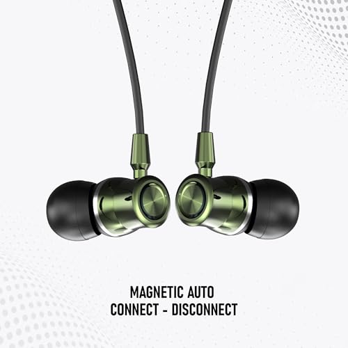 Image of RD M-190 ELEGA Wireless Neckband with 10MM Drivers, Bluetooth v5.3, Playtime Upto 90 Hours, 1-2 Hrs Fast Charging with Type-C Port, Auto Magnetic Connect, Multi-Function Button Green