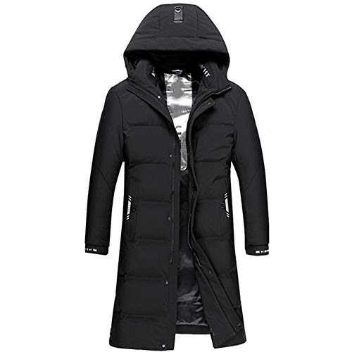 QJXX Largo de los Hombres Ligero Resistente al Agua Encapuchado Chaqueta de Plumas Fumador (Estándar y Grande Alto) - M - 8XL,8XL