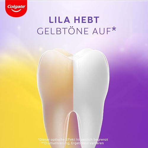 Colgate Zahnpasta Max White Purple Reveal 4x75ml - für weißere Zähne & ein strahlendes Lächeln – Bild 6