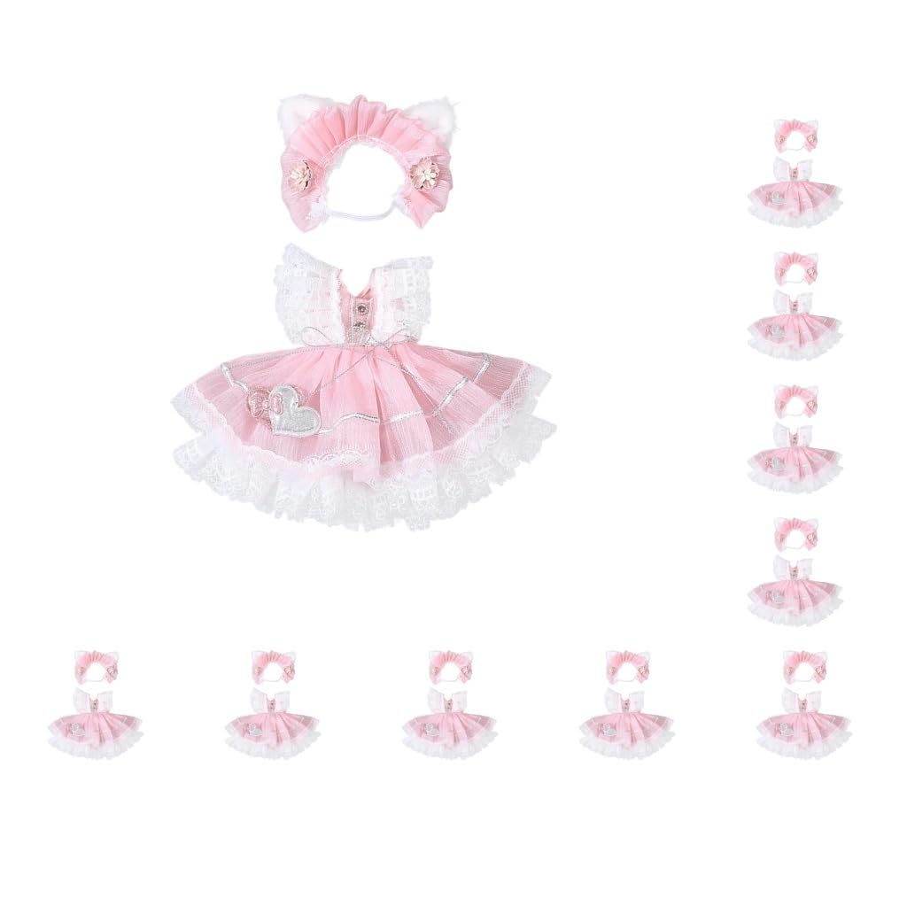 10 Set Puppenkleidung Kleid Kostüme Outfits Kollektionen Mode für 30cm Babypuppe Rosa