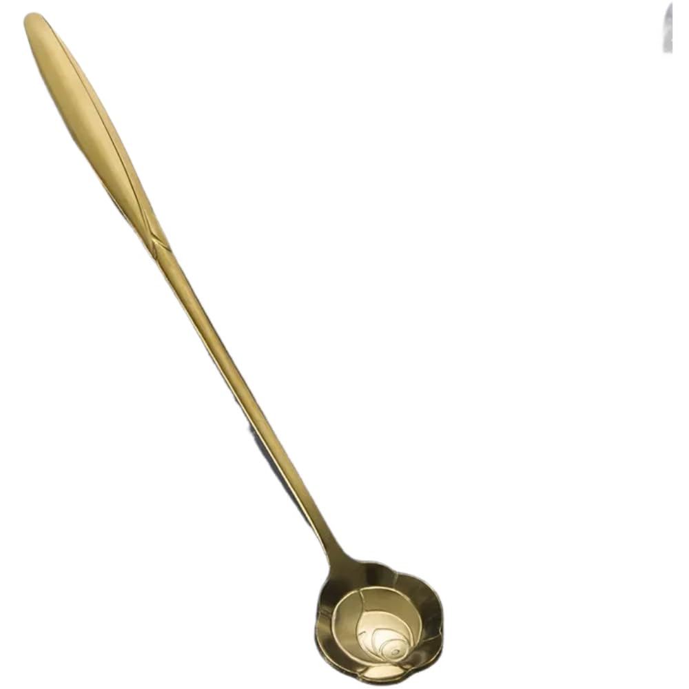 20 cucharas doradas de acero inoxidable con mango largo para café helado, cuchara de postre B