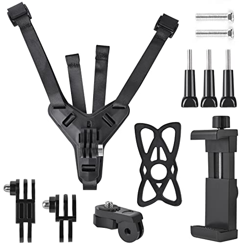 ShipeeKin Casco de Motocicleta Montaje en Barbilla, Soporte de Barbilla con Brazo de extensión para teléfonos móviles y Todas Las Series GoPro Hero, Insta360, SJCAM, EK7000, Xiaomi Yi 4K, etc Cover