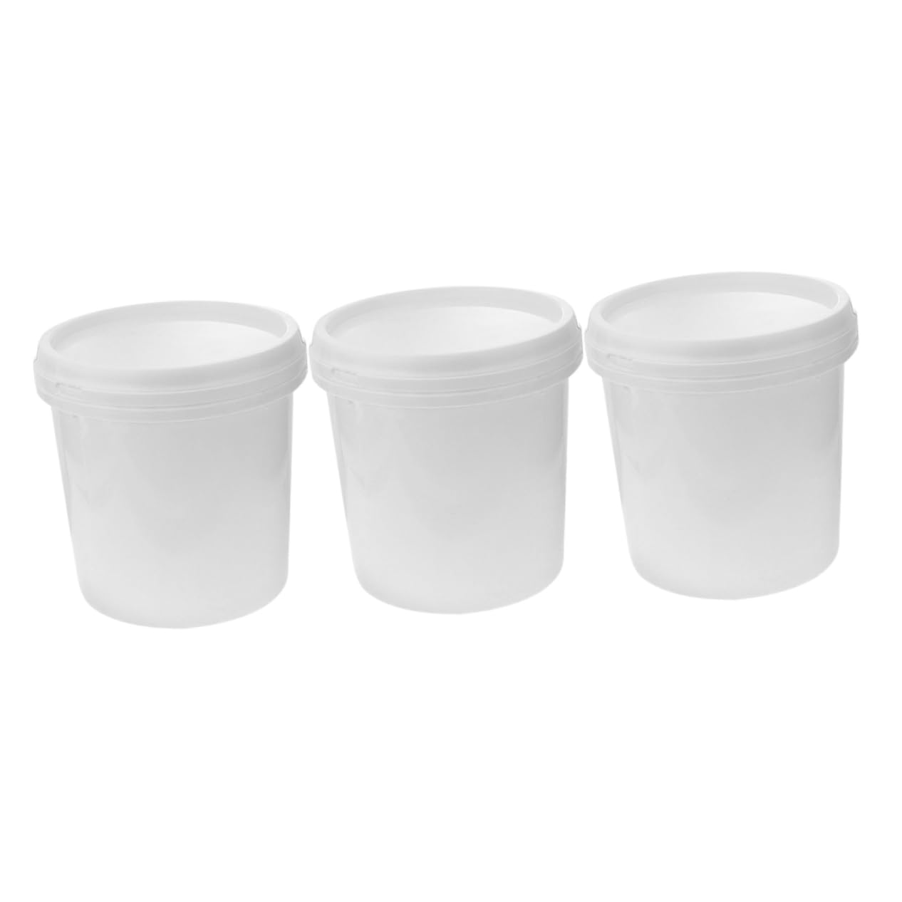 Cabilock Plastic Pail Handle Freezer Pail White Bucket Lid Car Cleaning Bucket Small Mopping