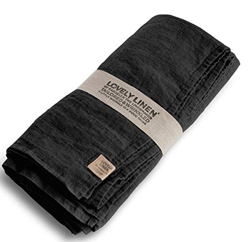 Lovely Linen TCL0197 Lovely Tischdecke Leinen Dark Grey 145 x 250 cm (1 Stück) Cover
