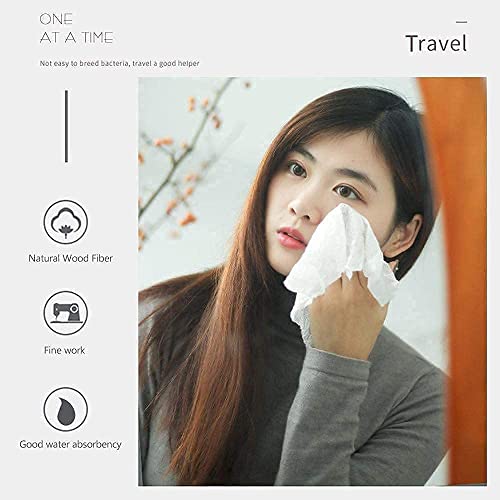 Image of Khedu Fab 20 Pc's Portable Disinfection Hand Towel Press Style, Disposable, Dry /Wet Separation Thickening Soft Non-woven For Home & Office, Travelling, (White Color - Pack of 20)