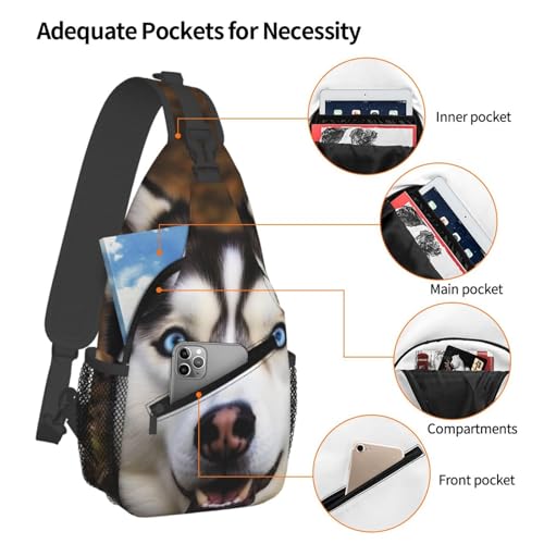 Bolso cruzado Stupid Husky para hombres y mujeres miniatura 4