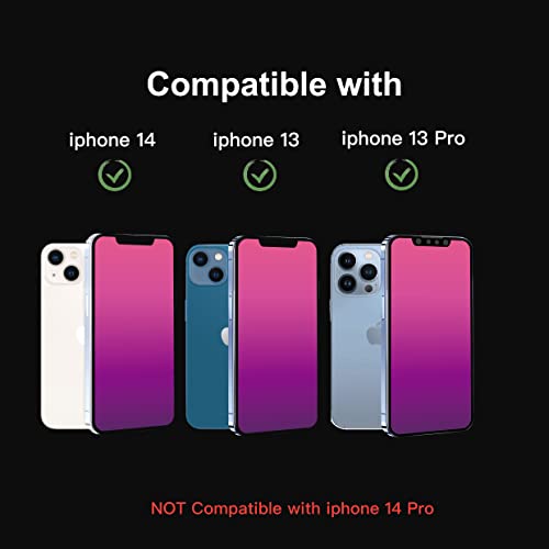 Image of Privacy Screen Protector for iPhone 16E /14 /13 Pro /13 Tempered Glass [2 Pack] Gradient Anti Spy Private Film Accessories Anti Blue Light 9H Hardness Easy Installation Bubble Free [6.1inch]