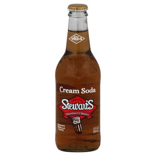 Stewart's Fountain Classics Soda, Cream Soda , 12 Fl. Oz, (Pack of 4)