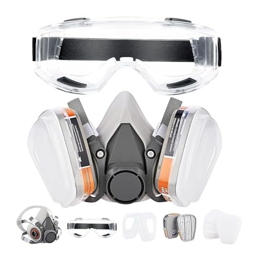 BIUOW Respirator Mask with Safety Goggles