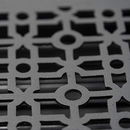 Madelyn Carter Contemporary Cathedral Style Vent Cover, Solid Cast Aluminum Interior, Controls Air Flow, 4 x 12 inches (Overall Face: 5.25 x 13.5 inches), Matte Black