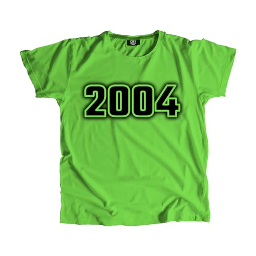 T-shirt 2004 homme et unisexe le cadeau d'anniversaire vintage idéal pour fêter un quart de siècle