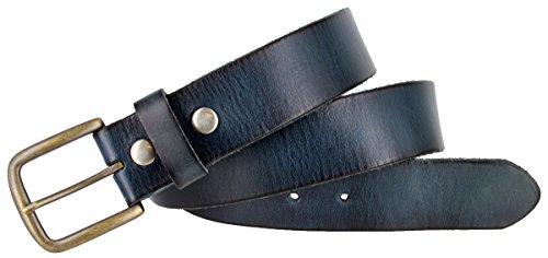 Men's Casual Jeans Belt made with Vintage Full Grain Leather 1-1/2" = 38mm wide4