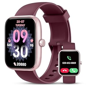 Smart Watch, 1.83” Smartwatch Women Men Answer Make Calls, Alexa Fitness Watch, IP68 Waterproof Fitness Tracker, Heart Rate Monitor, 100+ Sports Pedometer Watch, Timer for android & iOS Phone