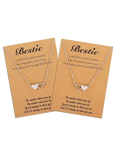 Friendship Necklace for 2 3 4 5 Best Friend BFF Necklace Long Distance Matching Jewelry Bestie Sister Gifts