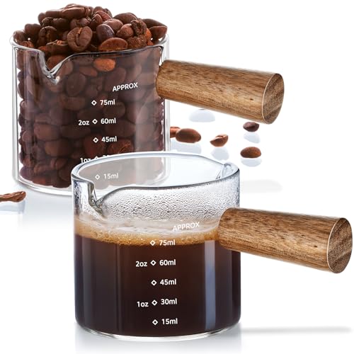 QWACVRTM 2 Pack Espresso Shot Cups Measuring cups...