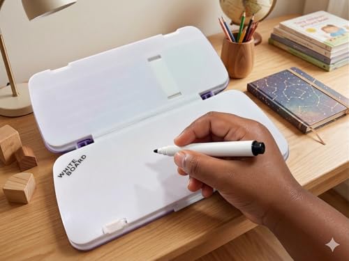 Image of SKi Homeware Pencil Box with Calculator, WHITEBOARD and A Marker | Free Stationery | Ideal for School Kids | Gift for Party Favours or Birthdays | Mickey