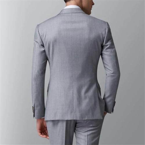 Men's Suit Slim Fit 2-Piece Jacket with Trousers Groom's Dinner Suit3