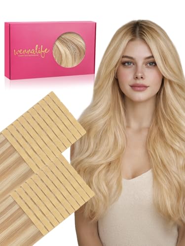 Image of WENNALIFE 3.15 inch Wide Tape in Hair Extensions Human Hair, Tape in Weft