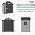 ZYJOYY 6x4.4 FT Resin Storage Shed with Floor, Outdoor Plastic Shed with Window, Lockable Doors, Vents for Garden, Backyard, Patio, Grey
