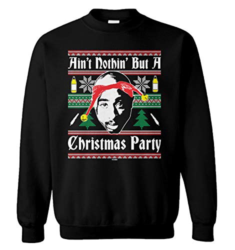 Haase Unlimited Ain't Nothin' But A Christmas Party - Rap Ugly Unisex Crewneck Sweatshirt (Black, XX-Large)